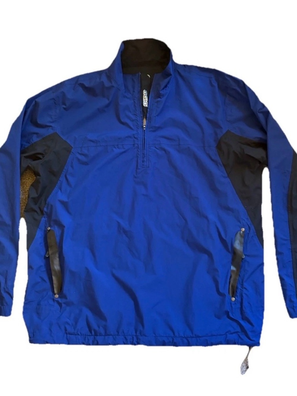 Ogio Windbreaker Lightweight Pullover 1/4 Zip Jacket Royal Blue & Black